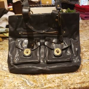 Black coach tote bag